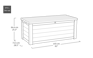Eastwood Auflagenbox - 570L - Grau Lux